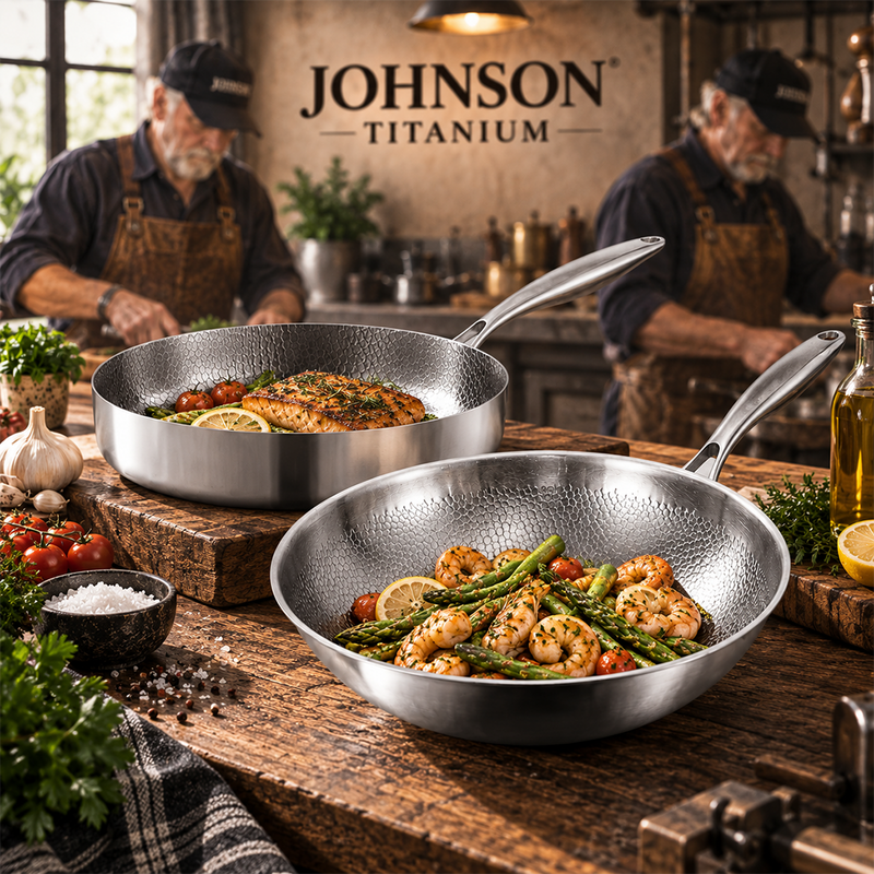 Johnson - Titanium Wok & Deep Pan Bundle