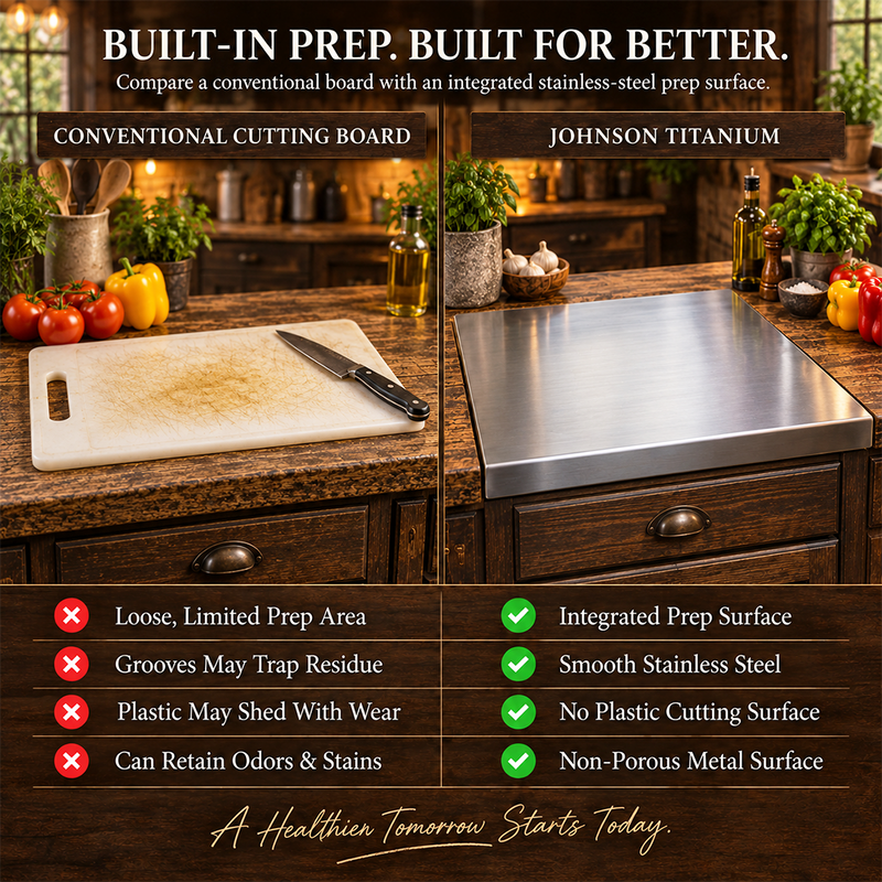 Johnson - Professional AISI 304 Stainless Steel Cutting Board
