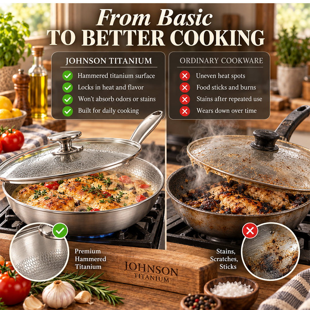 Johnson - Hammered Titanium Pan with Lid
